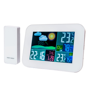 Wireless Backlight Weather Station with time, alarm clock, temperature, humidity, and forecast