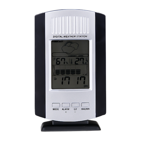 Thermo-Hygrometer With Clock and Weather 