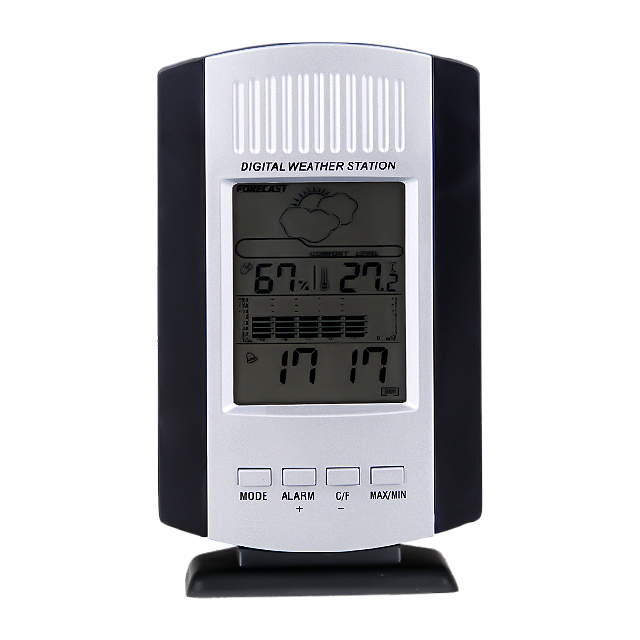 Thermo-Hygrometer With Clock and Weather 